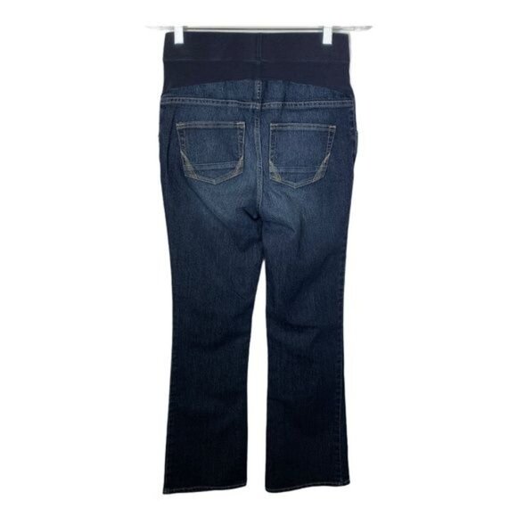 Motherhood Maternity Oh Baby Bootcut Jeans Dark Wash Stretch Denim Small - Picture 4 of 8